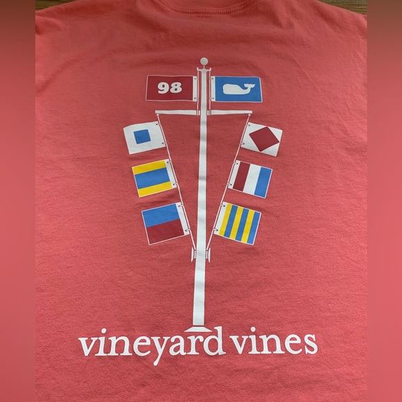 Vineyard Vines Long-sleeve Graphic Tee Mens Flagpoles Size-XS - Picture 9 of 11